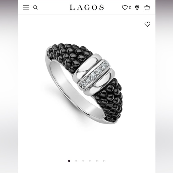 LAGOS Jewelry - NWT Lagos Ceramic and Caviar Diamond Ring size 7